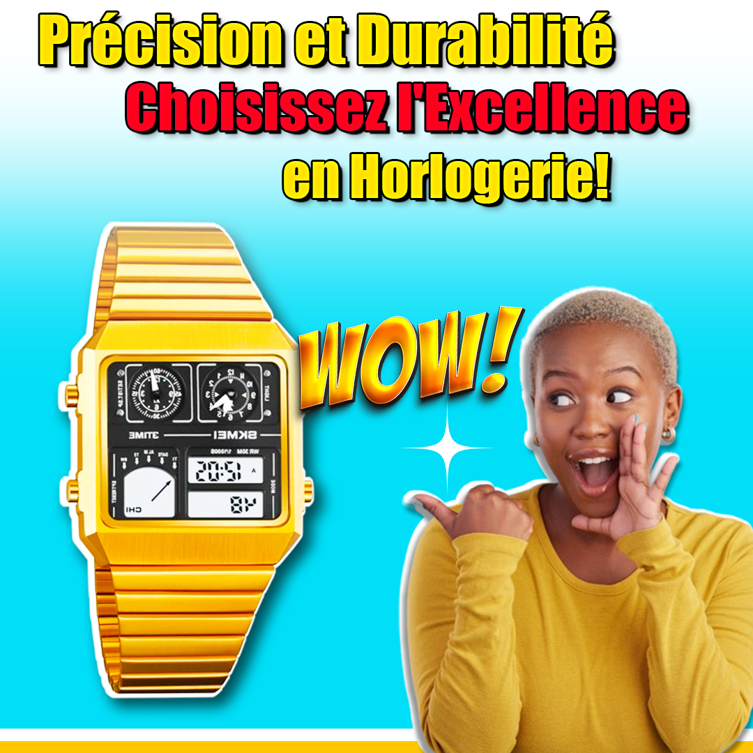 SKME 2024 Montre de sport pour Homme -COD