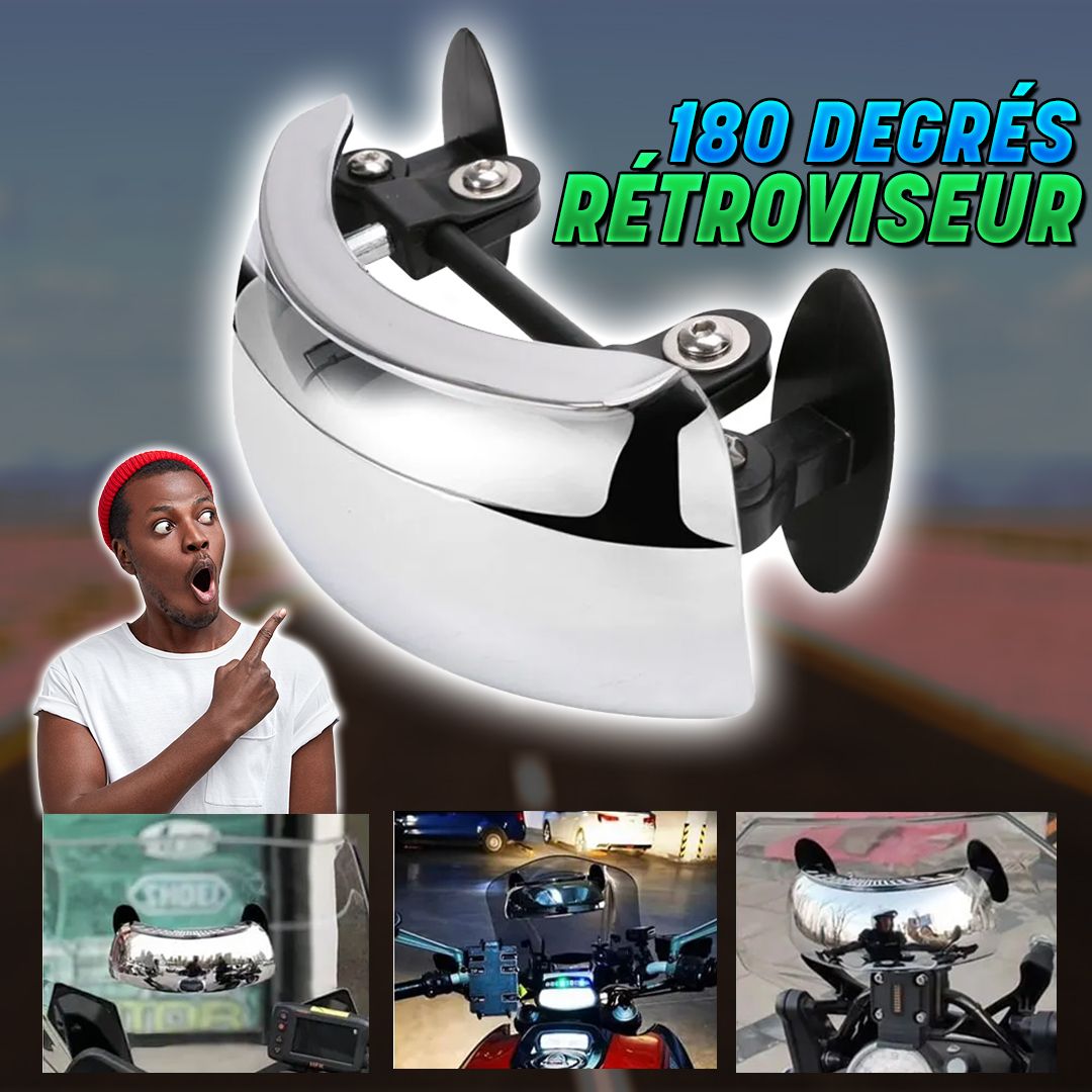Rétroviseur Moto Anti-Angle Mort : Vision 180°- COD