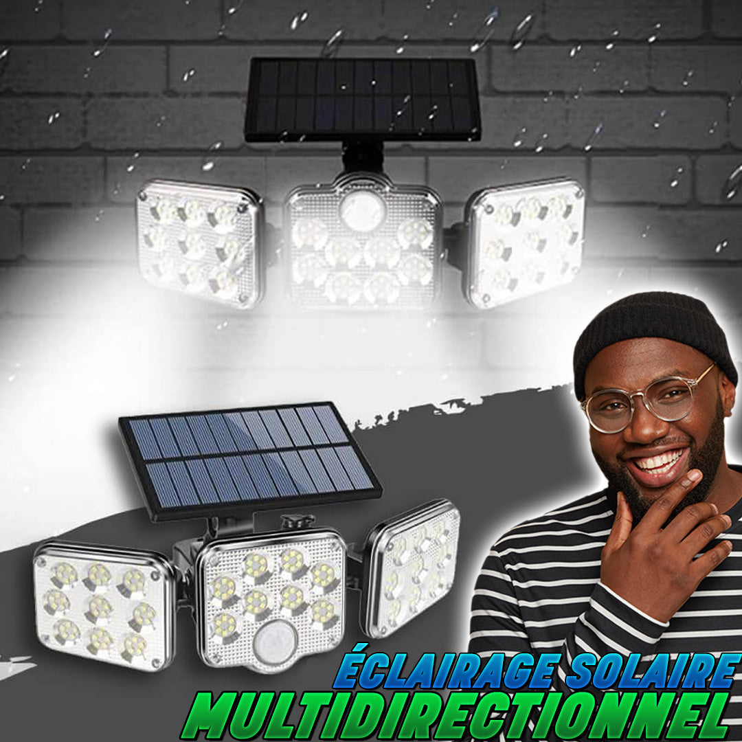 Triple LED-CNG Solar Wall Light